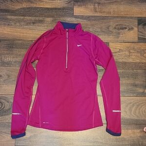 Nike Dri-Fit Element Running Quarter Zip, Magenta, XS